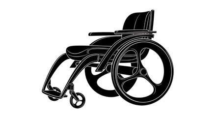 Vector illustration of a manual wheelchair, a crucial mobility aid for individuals with disabilities.