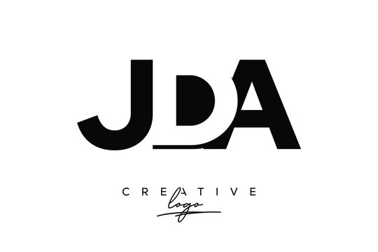 JDA Creative Minimalistic Negative Space Latter Logo with Modern Monogram for Branding and Business Letter mark Logo with Initial Letters Logo Design for Branding.	
