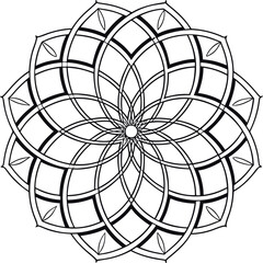 Obraz premium Islamic Geometric Mandala Ornament Design Vector Pattern