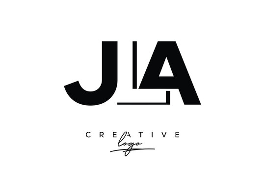 JLA Creative Minimalistic Negative Space Latter Logo with Modern Monogram for Branding and Business Letter mark Logo with Initial Letters Logo Design for Branding.	