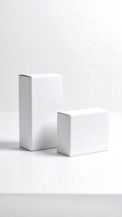 Two blank white boxes