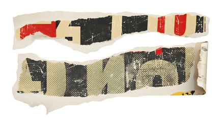 ripped torn paper grunge halftone text graphic resource