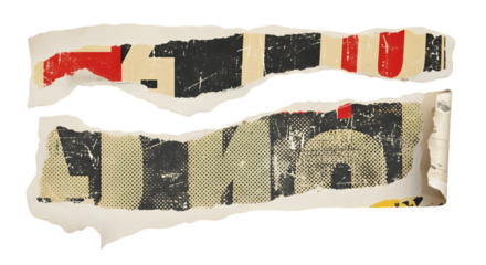 ripped torn paper grunge halftone text graphic resource