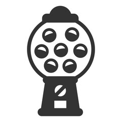 Obraz premium Black Gashapon Capsule Toy Machine with Capsules Inside — Modern Vector Illustration of a Japanese Toy Vending Machine in Minimal Style