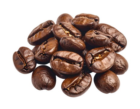 Roasted coffee beans clustered together (1)