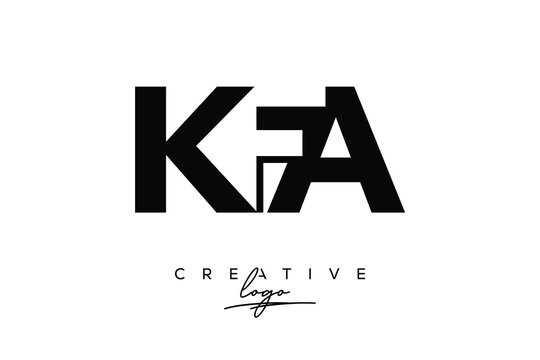 KFA Creative Minimalistic Negative Space Latter Logo with Modern Monogram for Branding and Business Letter mark Logo with Initial Letters Logo Design for Branding.	
