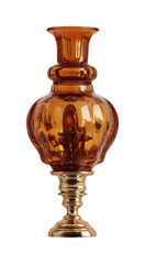 PNG Elegant amber glass vase centerpiece