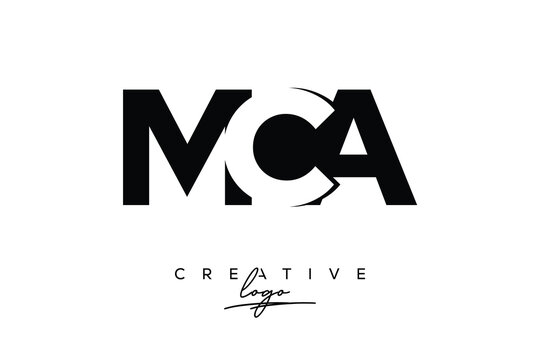 MCA Creative Minimalistic Negative Space Latter Logo with Modern Monogram for Branding and Business Letter mark Logo with Initial Letters Logo Design for Branding.	
