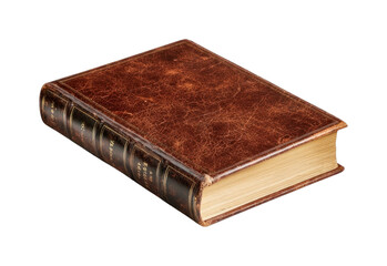 Obraz premium PNG Vintage leather-bound book cover