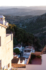 Casares Andalusia Spain white village panorama. Casares, Andalusia Spain. 5 September 2025.