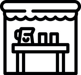 Street food stall offering refreshing beverages and delicious snacks