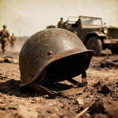 old military helmet
