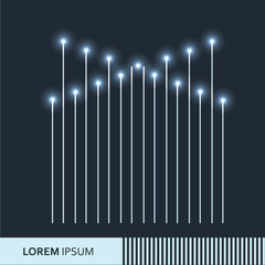 Futuristic Abstract Data Visualization with Geometric Nodes. Vector Design