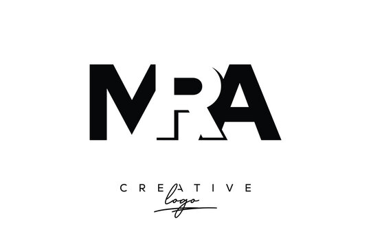 MRA Creative Minimalistic Negative Space Latter Logo with Modern Monogram for Branding and Business Letter mark Logo with Initial Letters Logo Design for Branding.	