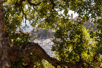 Casares Andalusia Spain white village panorama. Casares, Andalusia Spain. 5 September 2025.