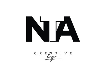 NTA Creative Minimalistic Negative Space Latter Logo with Modern Monogram for Branding and Business Letter mark Logo with Initial Letters Logo Design for Branding.	