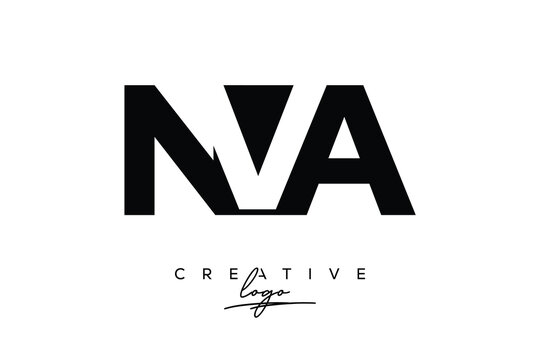 NVA Creative Minimalistic Negative Space Latter Logo with Modern Monogram for Branding and Business Letter mark Logo with Initial Letters Logo Design for Branding.	