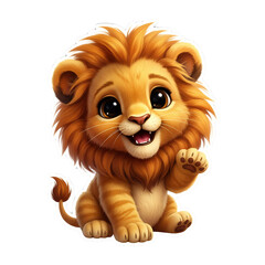 cute animal cartoons with playful expressions and colorful designs, adorable character illustrations for children's content, charming wildlife isolated on transparent background PNG