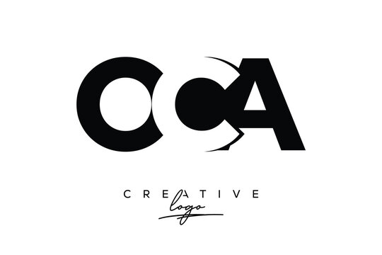 OCA Creative Minimalistic Negative Space Latter Logo with Modern Monogram for Branding and Business Letter mark Logo with Initial Letters Logo Design for Branding.	