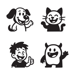 Obraz premium set of dogs