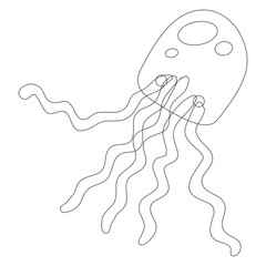Icon jellyfish line
