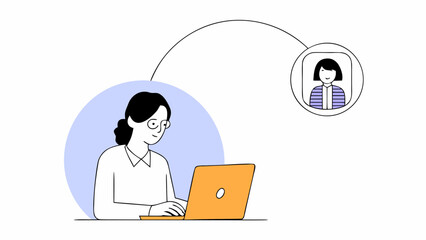 focused for financial it business latin hispanic specialist online eastern professional on laptop computer pc technology sitting in using indian woman working app office middle concentrated 14993944 2