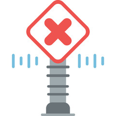 Obraz premium Road Sign Icon Vector Element