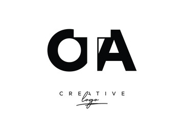 OTA Creative Minimalistic Negative Space Latter Logo with Modern Monogram for Branding and Business Letter mark Logo with Initial Letters Logo Design for Branding.	