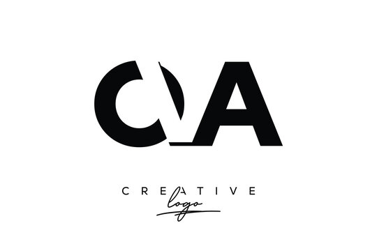 VOA Creative Minimalistic Negative Space Latter Logo with Modern Monogram for Branding and Business Letter mark Logo with Initial Letters Logo Design for Branding.	