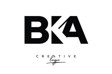 BKA Creative Minimalistic Negative Space Latter Logo with Modern Monogram for Branding and Business Letter mark Logo with Initial Letters Logo Design for Branding.	