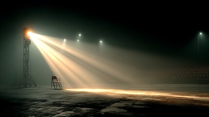 Cinematic spotlight through fog high resolution picture