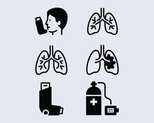 Illustrative Depiction of Respiratory Ailments Symptoms Treatment Lungs Asthma Bronchitis Pulmonary Disease Respiratory System Oxygen Therapy Medical Equipment Healthcare Prevention