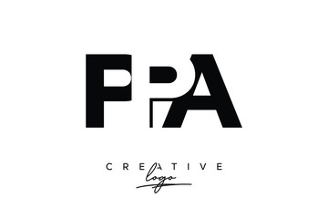PRA Creative Minimalistic Negative Space Latter Logo with Modern Monogram for Branding and Business Letter mark Logo with Initial Letters Logo Design for Branding.	