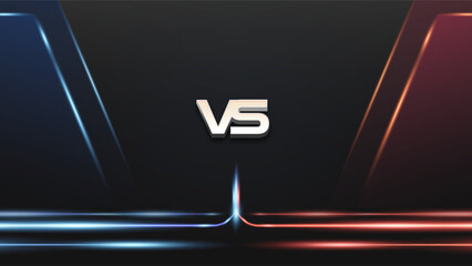 DESCRIPTION	KEYWORDS
Futuristic versus background with glowing blue and red neon lights, VS text in the center. Perfect for gaming, competition, battle, or sports match template