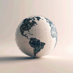 Global Network Connection Abstract Earth Sphere.