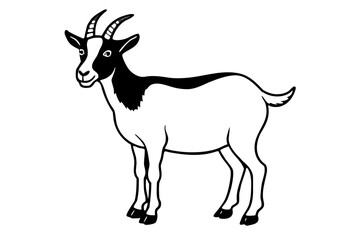 Obraz premium A realistic Goat on white background 