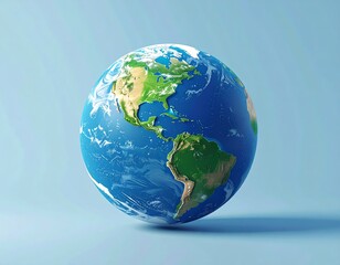 Fototapeta premium Earth globe on plain background