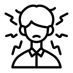 This Stress icon is suitable for the Office Work, Office Culture, etc.