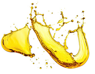 Golden liquid splash against black background (1)