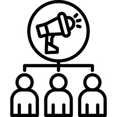 Pr Campaign line icon