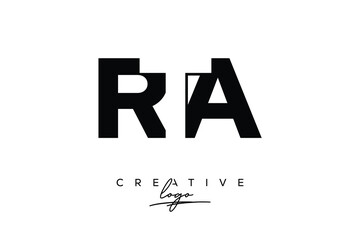 RTA Creative Minimalistic Negative Space Latter Logo with Modern Monogram for Branding and Business Letter mark Logo with Initial Letters Logo Design for Branding.	