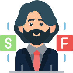 Telemarketer Icon Vector Element