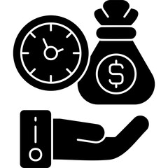 Time Is Money Icon Vector Element
