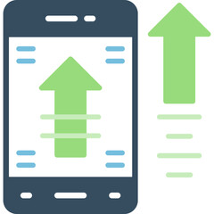 Up Arrows Icon Vector Element