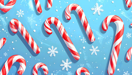 Fototapeta premium christmas candy canes background 