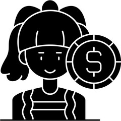 Businesswoman Icon Vector Element