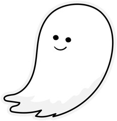 Cute Ghost illustration Sticker