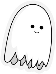 Cute Ghost illustration Sticker