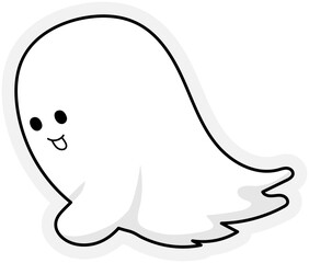 Cute Ghost illustration Sticker