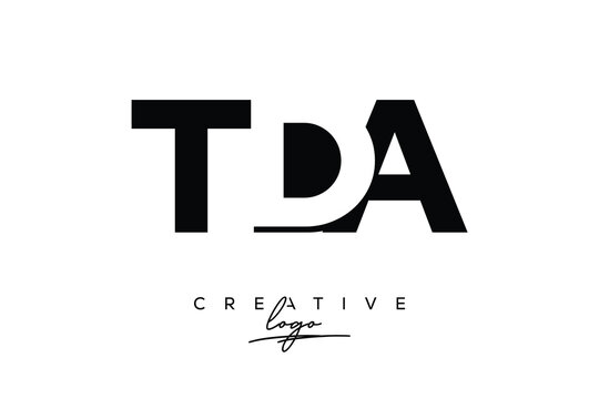 TDA Creative Minimalistic Negative Space Latter Logo with Modern Monogram for Branding and Business Letter mark Logo with Initial Letters Logo Design for Branding.